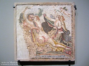 Mosaico escena erótica. Útica (Túnez) Sg. III d.C (?)